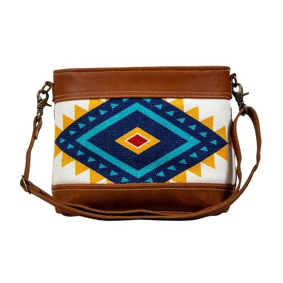 Myra Handbags - Myra Bag Handmade Star Shoulder Bag Upcycled Canvas & Cowhide Leather
